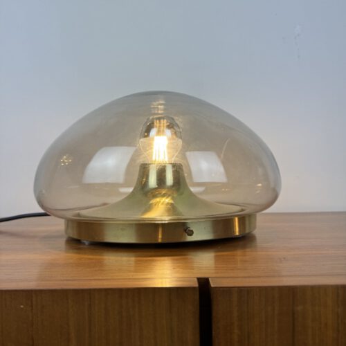 Vintage Doria Leuchten Smoked Glass Ceiling Light