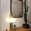 Vintage Brass and Glass Table Lamp