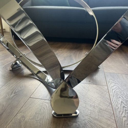 Space Age Coffee Table, Knut Hesterberg, Chrome, Glass