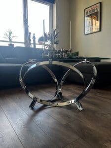 Space Age Coffee Table, Knut Hesterberg, Chrome, Glass