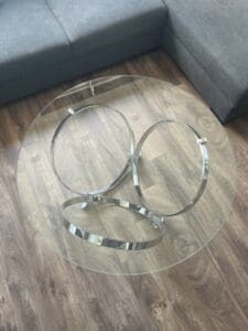 Space Age Coffee Table, Knut Hesterberg, Chrome, Glass