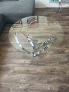 Space Age Coffee Table, Knut Hesterberg, Chrome, Glass