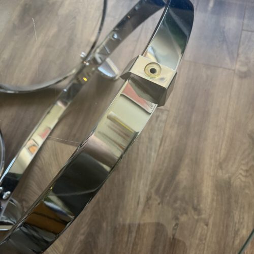 Space Age Coffee Table, Knut Hesterberg, Chrome, Glass