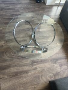Space Age Coffee Table, Knut Hesterberg, Chrome, Glass