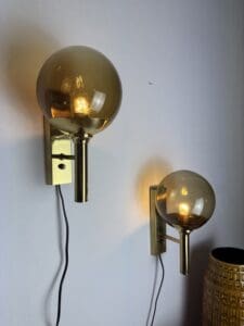 Set of 2 Mejlstrøm Belysning Model 803 Wall Lamps
