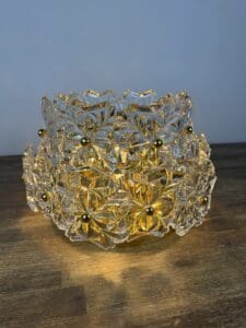 Solken Leuchten Ceiling Light with 20 Glass Flowers