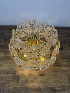 Solken Leuchten Ceiling Light with 20 Glass Flowers