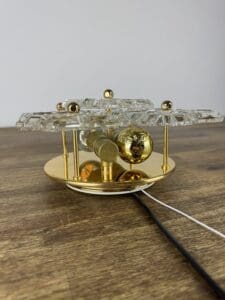 Wall Lamp with Five Glass Flowers, Solken Leuchten, Germany, 1970s