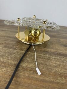 Wall Lamp with Five Glass Flowers, Solken Leuchten, Germany, 1970s