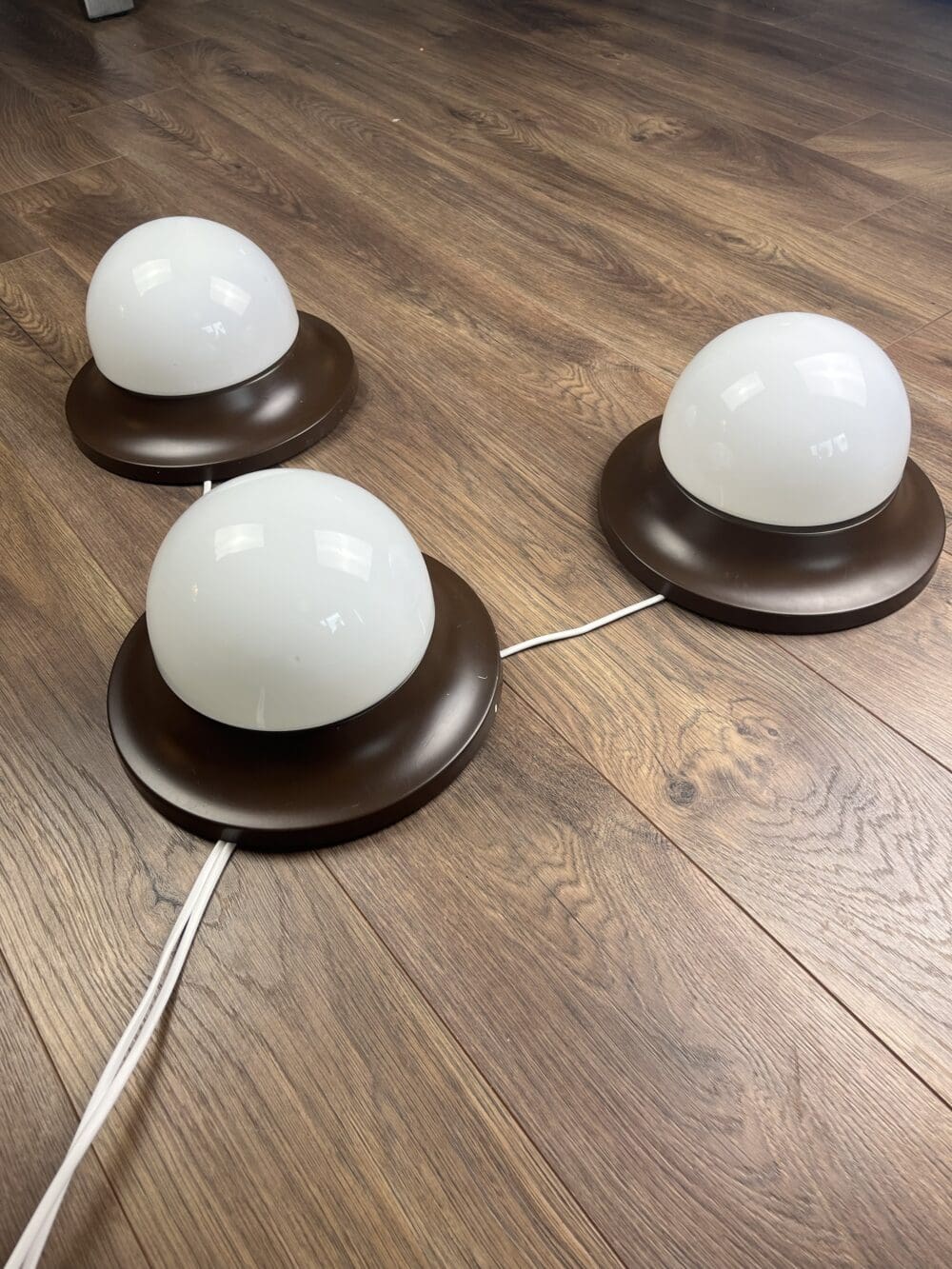 Set of Three Mushroom Wall/Ceiling Lamps