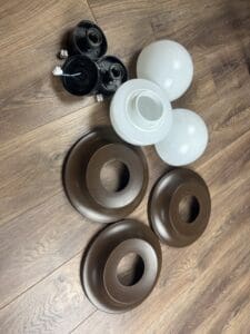 Set of 3 Mushroom Wall / Ceiling Lamps, Europe, 1980s