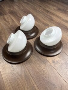 Set of 3 Mushroom Wall / Ceiling Lamps, Europe, 1980s