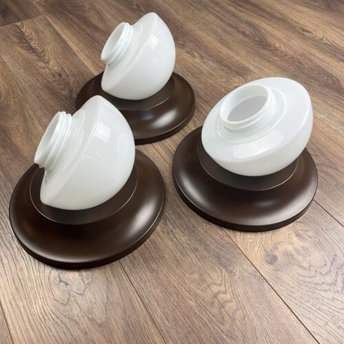 Set of 3 Mushroom Wall / Ceiling Lamps, Europe, 1980s