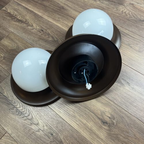 Set of 3 Mushroom Wall / Ceiling Lamps, Europe, 1980s