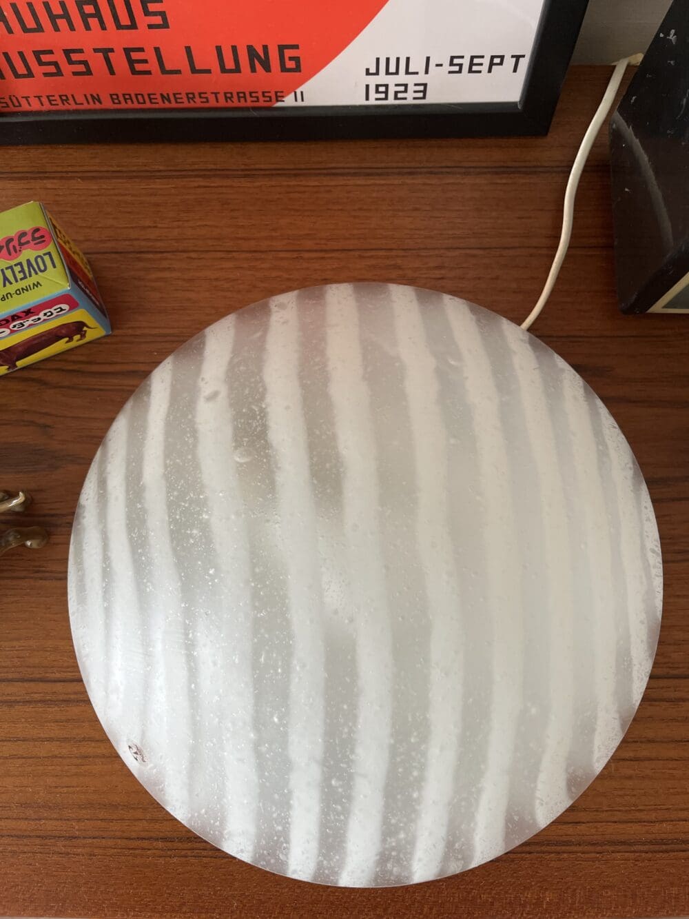 Vintage Peill und Putzler "Zebra" Striped Lamp Model 71227