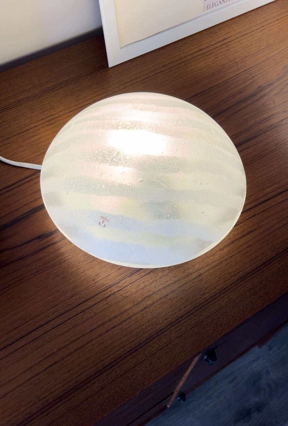 Vintage Peill und Putzler "Zebra" Striped Lamp Model 71226