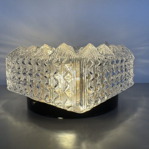 Square Glass Ceiling / Wall Light, Europe, 1970s