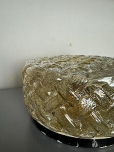 Round Glass Ceiling / Wall Light, Europe, 1970s