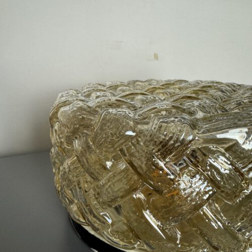 Round Glass Ceiling / Wall Light, Europe, 1970s