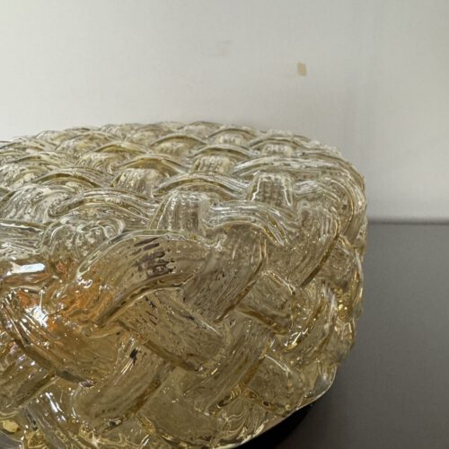 Round Glass Ceiling / Wall Light, Europe, 1970s