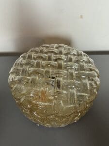 Round Glass Ceiling / Wall Light, Europe, 1970s