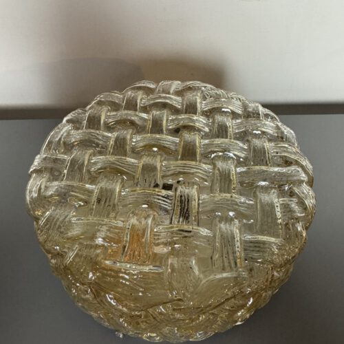 Round Glass Ceiling / Wall Light, Europe, 1970s