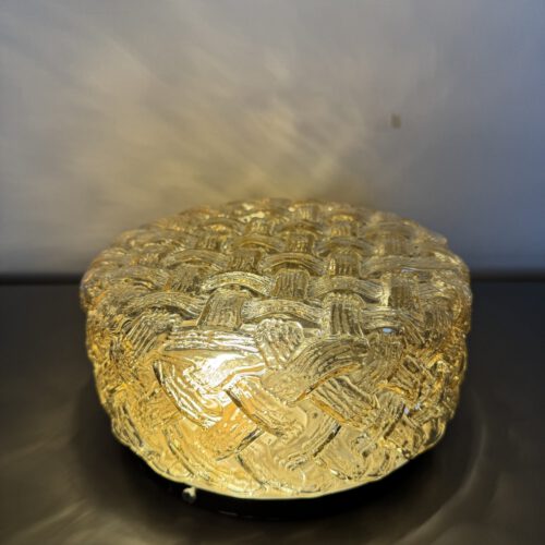 Round Glass Ceiling / Wall Light, Europe, 1970s