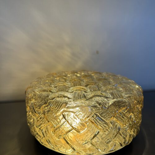 Round Glass Ceiling / Wall Light, Europe, 1970s
