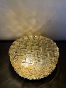 Round Glass Ceiling / Wall Light, Europe, 1970s