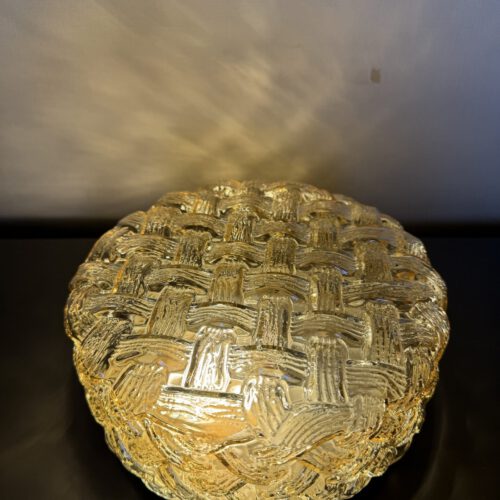 Round Glass Ceiling / Wall Light, Europe, 1970s