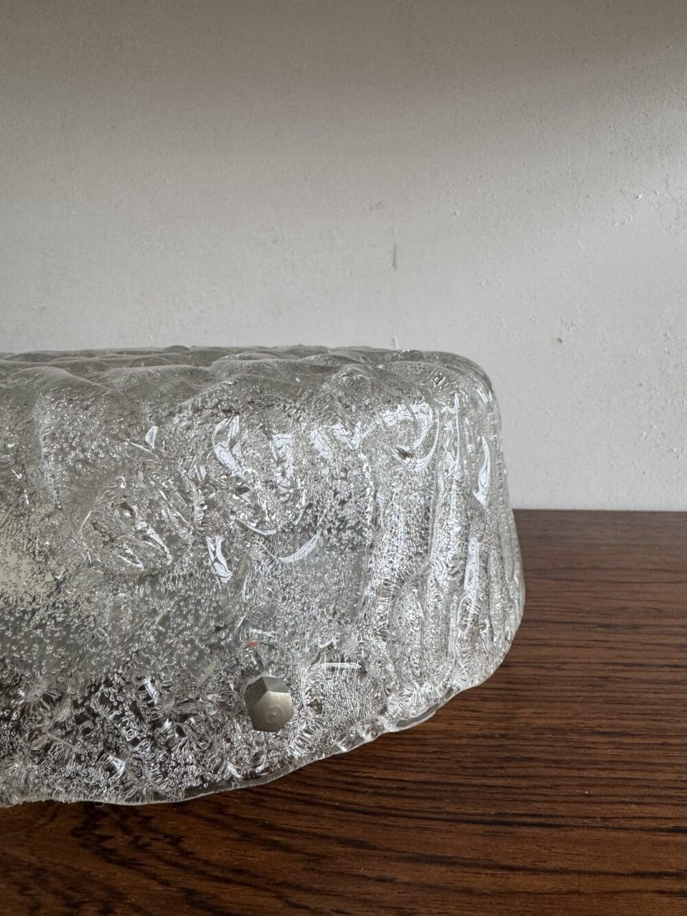 Vintage “Ice Glass” Ceiling Light