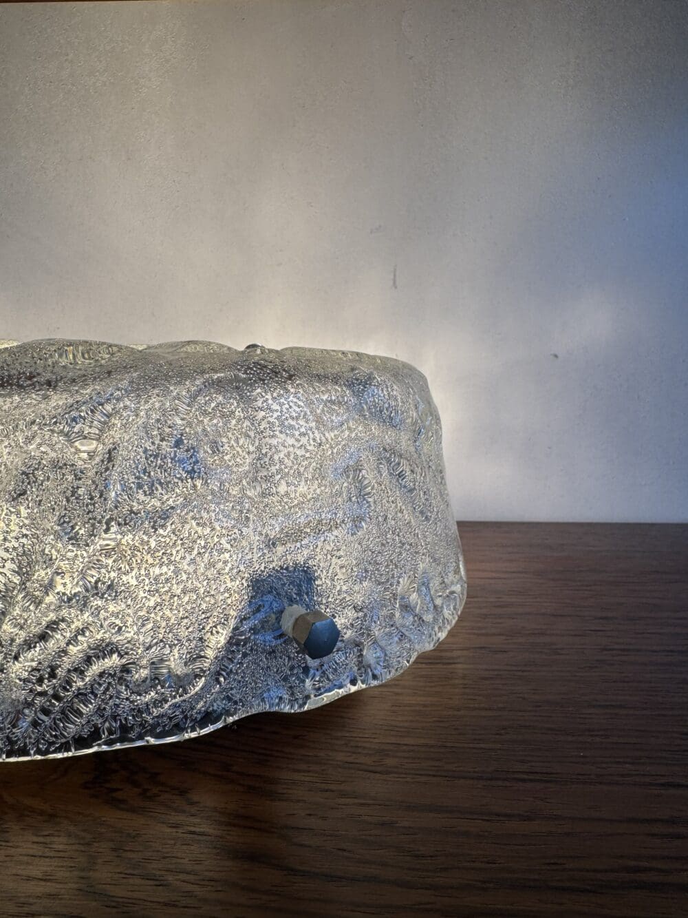 Vintage “Ice Glass” Ceiling Light