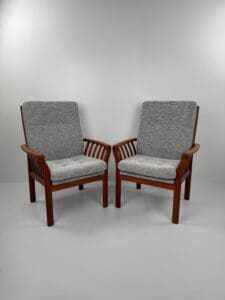 Pair of Easy Chairs, Schou Andersen Møbelfabrik, Denmark, 1960s