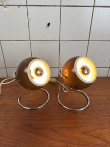 Vintage Space Age Ball Lamps - Set of 2