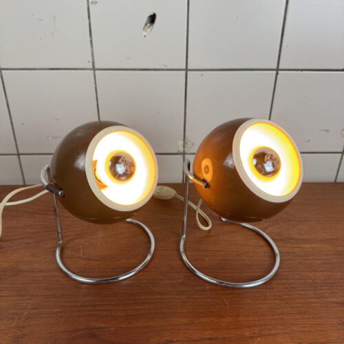 Vintage Space Age Ball Lamps - Set of 2