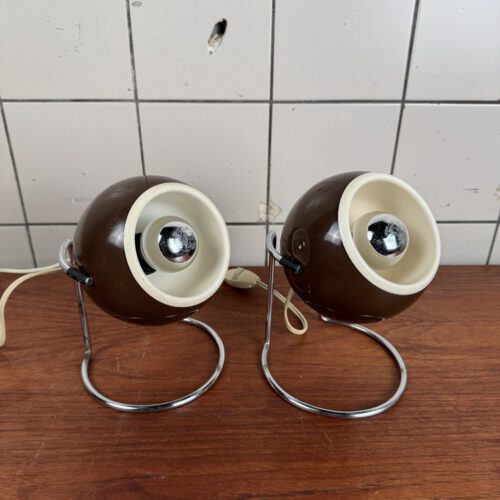 Vintage Space Age Ball Lamps - Set of 2