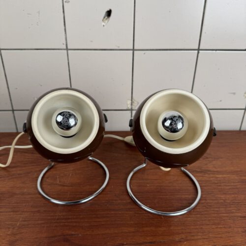 Vintage Space Age Ball Lamps - Set of 2