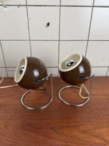 Vintage Space Age Ball Lamps - Set of 2