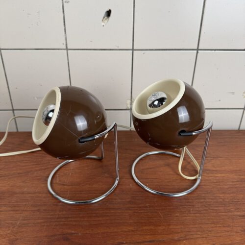 Vintage Space Age Ball Lamps - Set of 2