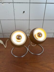 Vintage Space Age Ball Lamps - Set of 2