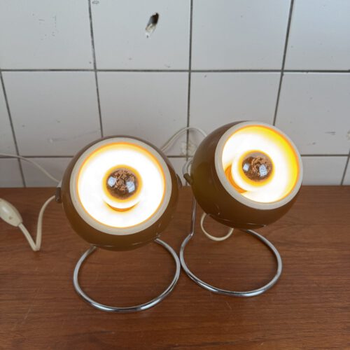 Vintage Space Age Ball Lamps - Set of 2