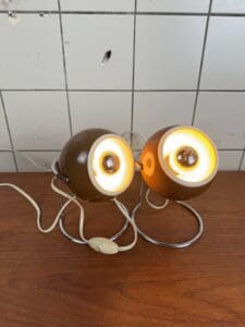 Vintage Space Age Ball Lamps - Set of 2