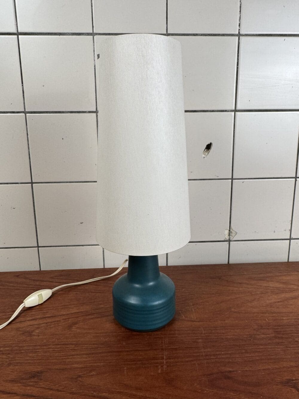 Vintage Ceramic Table Lamp with Shade