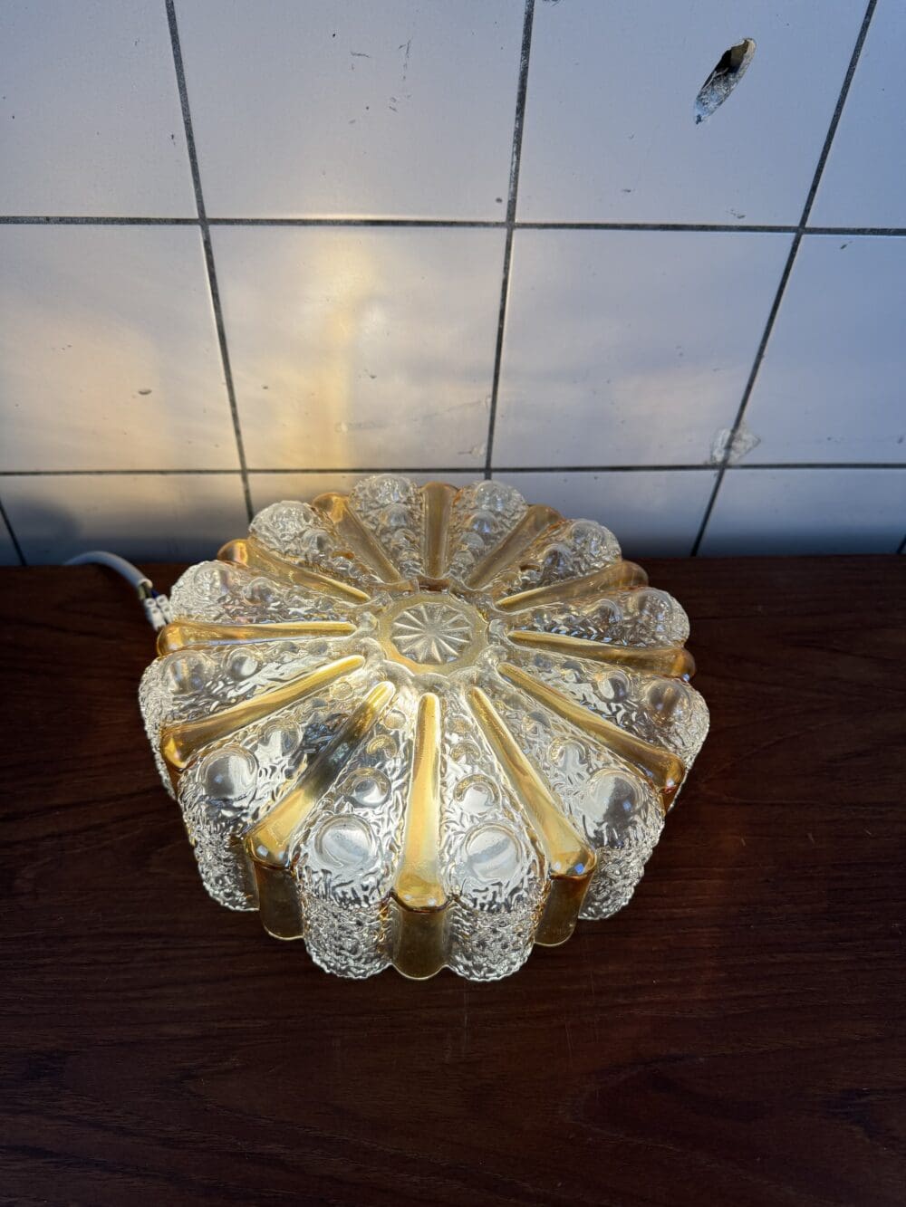 Vintage Textured Glass Ceiling Lamp