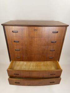 Danish Teak Bow-Front Chest of Drawers