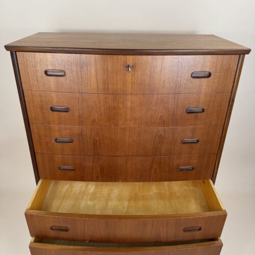 Danish Teak Bow-Front Chest of Drawers