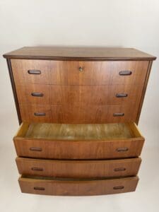 Danish Teak Bow-Front Chest of Drawers