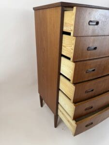 Danish Teak Bow-Front Chest of Drawers