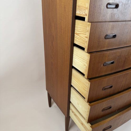 Danish Teak Bow-Front Chest of Drawers