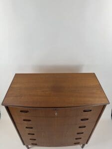 Danish Teak Bow-Front Chest of Drawers